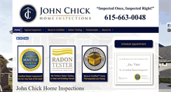 Desktop Screenshot of johnchickhomeinspections.com