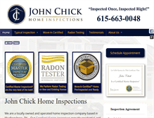 Tablet Screenshot of johnchickhomeinspections.com